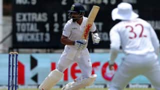 जमैका टेस्ट: मयंक और कोहली के अर्धशतकों से भारत ने टी तक 3 विकेट पर 157 रन बनाए